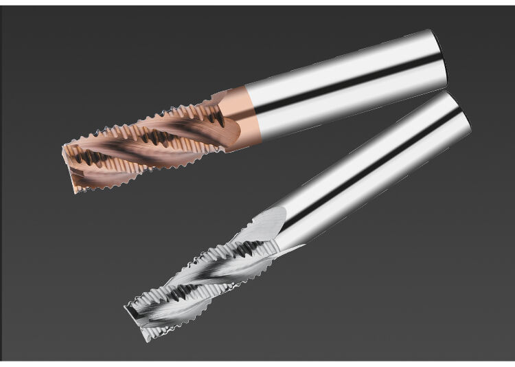 DESKAR Tungsten carbide rouging end mill for steel and aluminum with coarse skin cutter CNC Machine Wave edge milling cutter factory