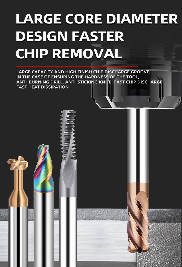 DESKAR HRC45 HRC55 HRC65Tungsten steel Solid Hard Alloy End Mill CNC Carbide End Milling Cutter CNC Tool Factory Customized manufacture