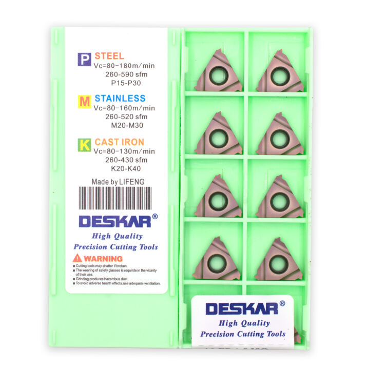 DESKAR 16 ER 1.5 ISO LF6118 Indexable Tungsten Carbide Threading Lathe Inserts for Threaded Lathe Holder manufacture