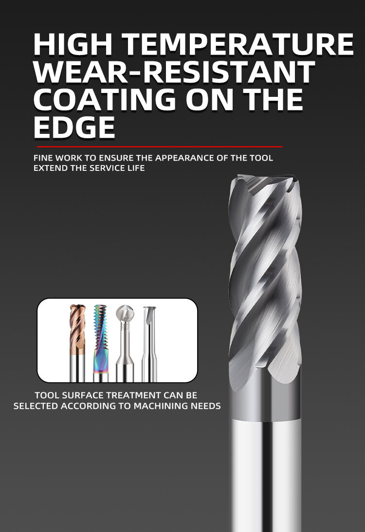 DESKAR HRC45 HRC55 HRC65Tungsten steel Solid Hard Alloy End Mill CNC Carbide End Milling Cutter CNC Tool Factory Customized manufacture