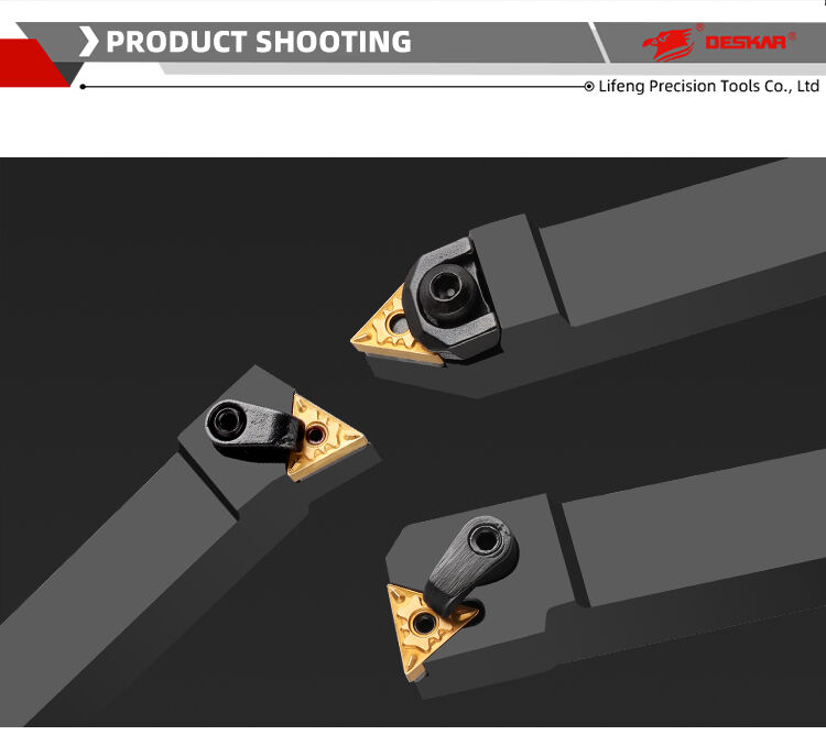 DESKAR CNC Tool Holder with Indexable External Turning Set Carbide Inserts for Steel Workpiece Turning lathe holder cnc cutting supplier