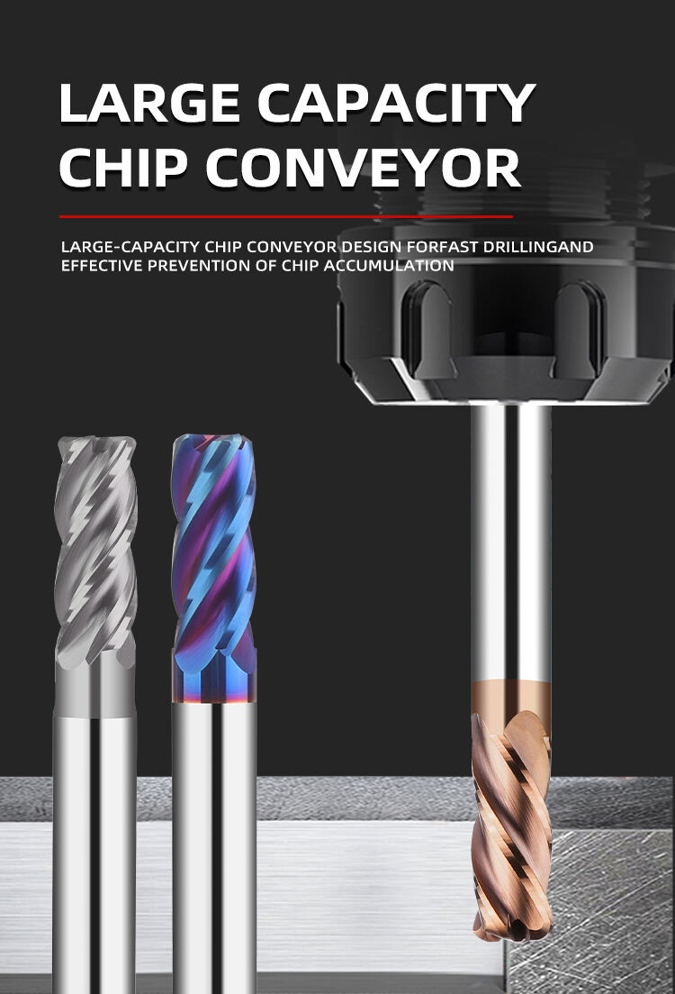 DESKAR HRC58 Carbide End Mills Tungsten Steel Alloy 4 Edge End Milling Cutter Coated Steel Hardened Milling Cutter cnc cutting manufacture