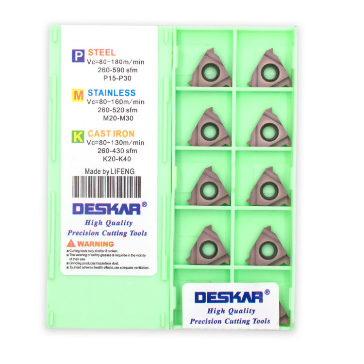 DESKAR 16 ER 2.0 ISO LF6118 Indexable Tungsten Carbide Threading Lathe Inserts for Threaded Lathe Holder supplier