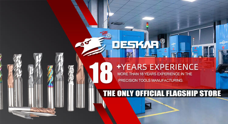 DESKAR HRC45 HRC55 HRC65Tungsten steel Solid Hard Alloy End Mill CNC Carbide End Milling Cutter CNC Tool Factory Customized factory