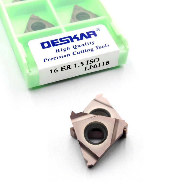 DESKAR 16 ER 1.5 ISO LF6118 Indexable Tungsten Carbide Threading Lathe Inserts for Threaded Lathe Holder