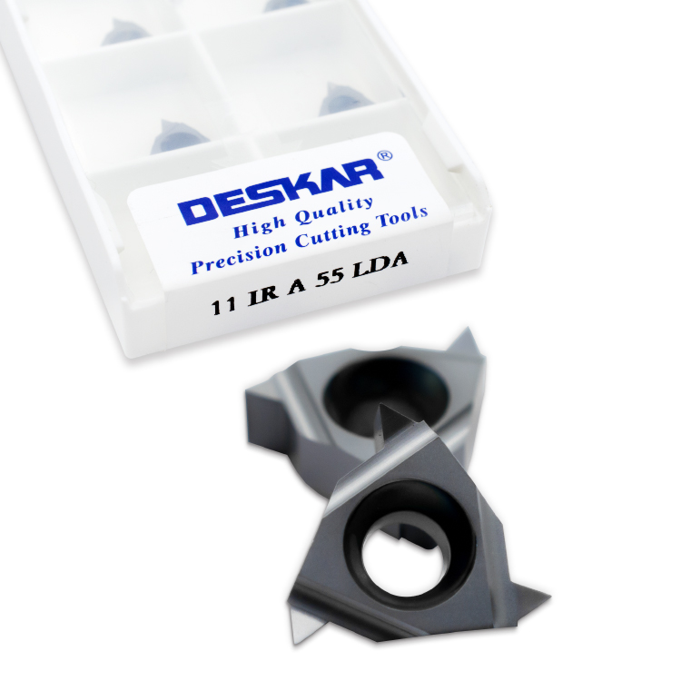 DESKAR 11 IR A 55 LDA Threaded Inserts Indexable Tungsten Carbide Threading Lathe Inserts for Threaded Lathe Holder