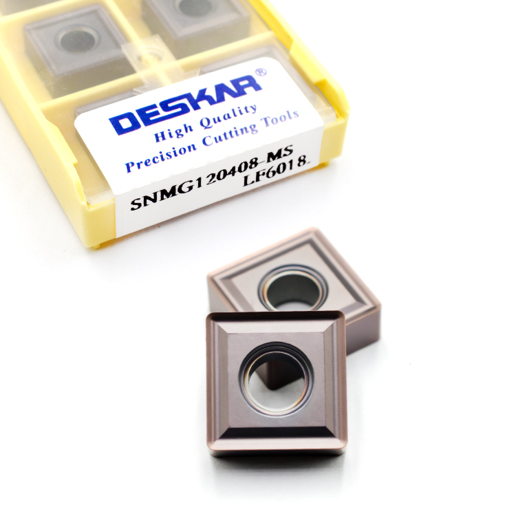 DESKAR SNMG120404-MS LF6018 Square CNC Lathe Turning Tools Carbide Insert Have Excellent Toughness Medium Machining