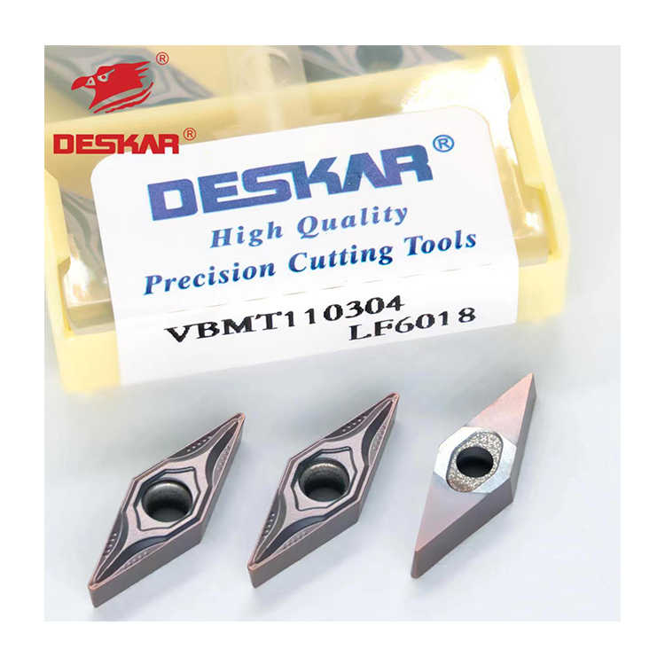 DESKAR VBMT110304 LF6018 Turning Carbide Inserts For Stainless Steel Steel Hard Steel