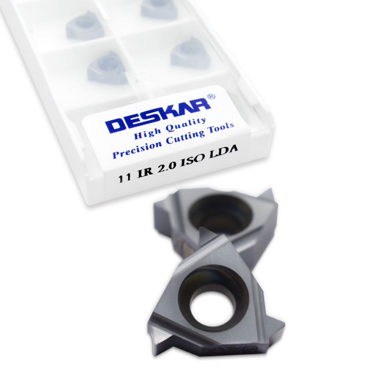 DESKAR 11 IR 2.0 ISO LDA Indexable Tungsten Carbide Threading Lathe Inserts for Threaded Lathe Holder