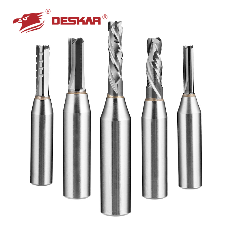 DESKAR Tungsten Carbide Tipped Woodworking Straight Router Bits Wood for Woodworking Carving Bits Woodworking Cutter