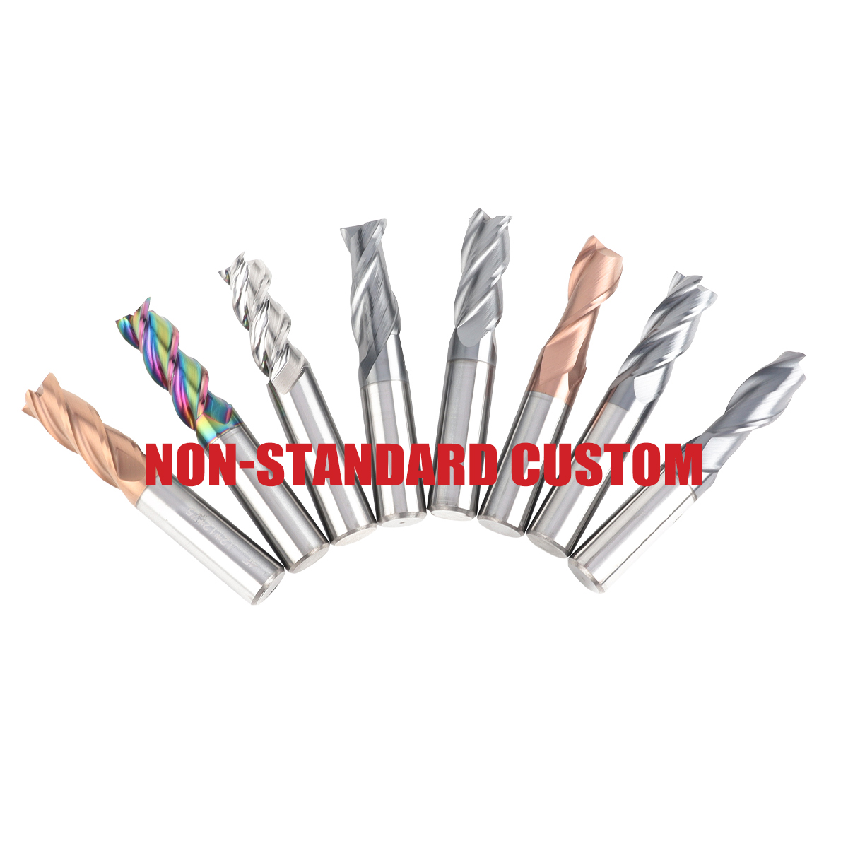 DESKAR HRC45 HRC55 HRC65Tungsten steel Solid Hard Alloy End Mill CNC Carbide End Milling Cutter CNC Tool Factory Customized
