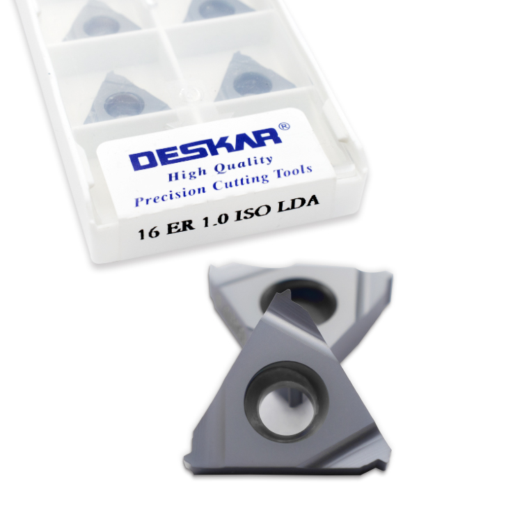 DESKAR 16 ER 1.0 ISO LDA Indexable Tungsten Carbide Threading Lathe Inserts for Threaded Lathe Holder