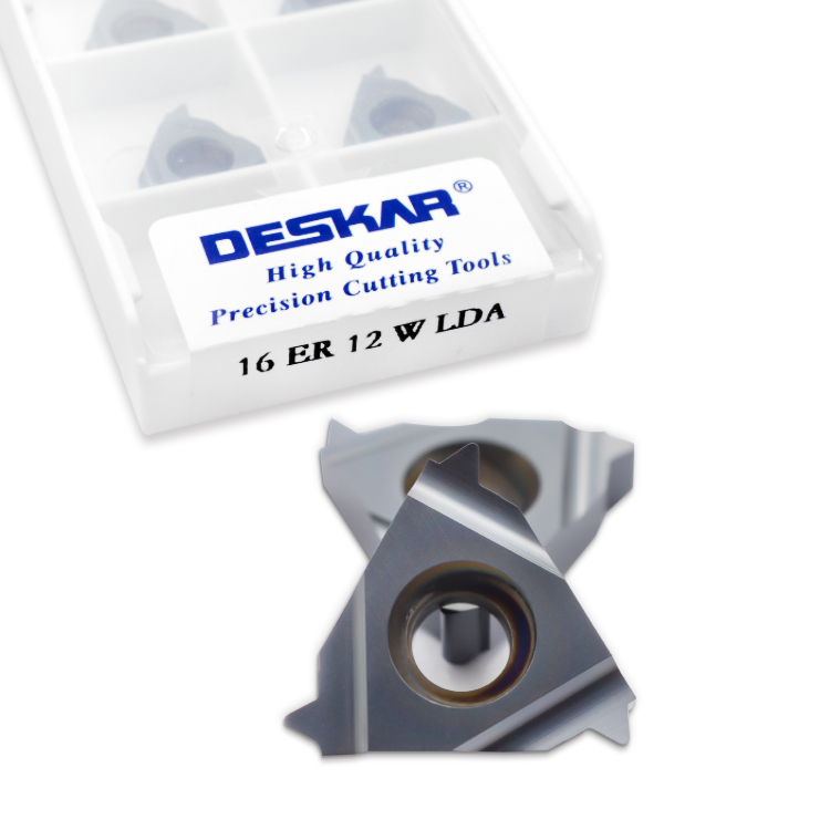 DESKAR 16 ER 12 W LDA Threaded Inserts Indexable Tungsten Carbide Threading Lathe Inserts for Threaded Lathe Holder